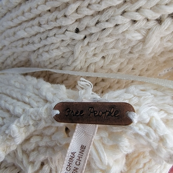 Free People Sz M/L Hideaway Cable Knit Sweater Top Longline OB652896 - Picture 10 of 15